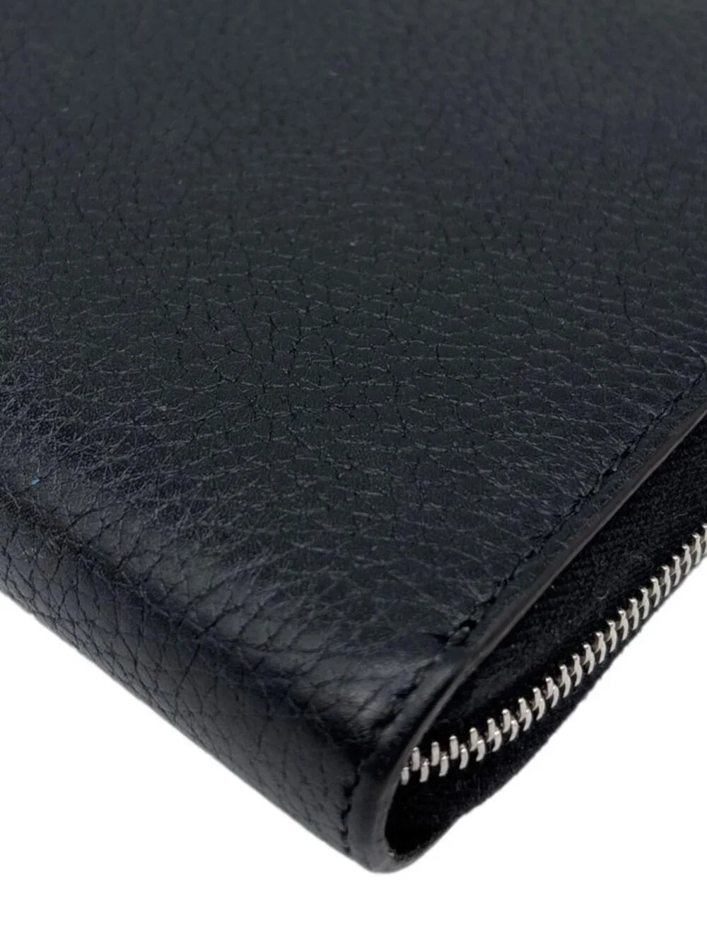 Celine  Zipped Around Large Calfskin Leather Multifunction Wallet Black